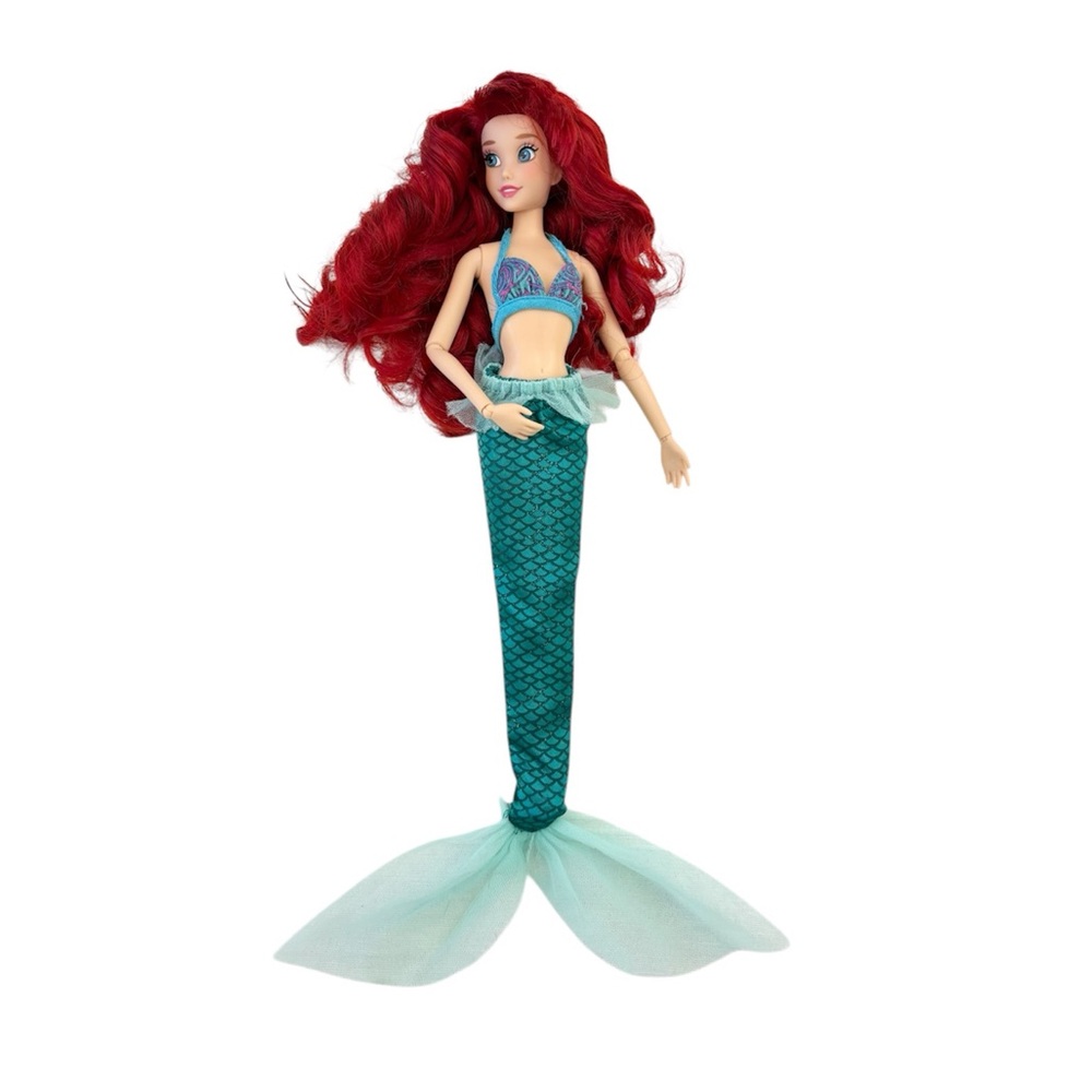 Disney Classic Ariel Little Mermaid Doll with Red Hair and Green Tail